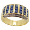 SJ1310 - Blue Sapphire with Diamond Ring Set in 18 Karat Gold Settings
