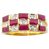 SJ1311 - Ruby with Diamond Ring Set in 18 Karat Gold Settings