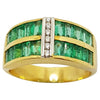 SJ1346 - Emerald with Diamond Ring Set in 18 Karat Gold Settings