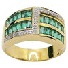 JR0620U - Emerald & Diamond Ring Set in 18 Karat Gold Setting