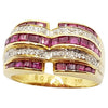 JR4715A - Ruby & Diamond Ring Set in 18 Karat Gold Setting