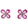 SJ2749 - Pink Sapphire with Diamond Earrings Set in 18 Karat Rose Gold Settings
