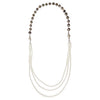 JN0158Y - South Sea Pearl with Akoya Pearl Necklace Set in 18 Karat White Gold Setting