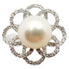 SJ1179 - Pearl with Diamond Ring Set in 18 Karat White Gold Settings