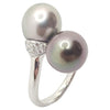 JRB4027 - Tahitian South Sea Pearl & Diamond Ring Set in 18 Karat White Gold Setting
