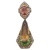 SJ2725 - Tourmaline with Ruby, Tsavorite and Brown Diamond Pendant Set in 18 Karat Gold