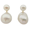 JE0426R - Fresh Water Pearl Earrings Set in 18 Karat Gold Setting