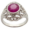 JR0232P - Ruby & Diamond Set in 18 Karat White Gold Setting