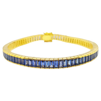 SJ1395 - Blue Sapphire Bracelet Set in 18 Karat Gold Settings