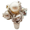 SJ1294 - Baroque South Sea Pearl with Diamond Ring Set in 18 Karat White Gold Settings