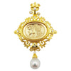 SJ1406 - South Sea Pearl with Diamond Pendant / Brooch Set in 18 Karat Gold Settings