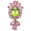 SJ1307 - Peridot with Pink Sapphire Pendant Set in 18 Karat Gold Settings