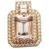 SJ1198 - Morganite with Diamond Pendant Set in 18 Karat Rose Gold Settings