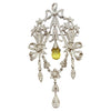 SJ1258 - Diamond with Yellow Sapphire Brooch/Pendant Set in 18 Karat White Gold Settings