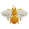 JPB367 - Yellow Sapphire & Diamond Bee Brooch Set in 18 Karat Gold Setting