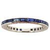 SJ2665 - Blue Sapphire Eternity Ring Set in 18 Karat White Gold Settings