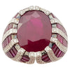 SJ1277 - Ruby with Diamond Ring Set in 18 Karat Gold Settings