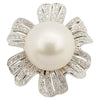 JR0395Y - South Sea Pearl & Diamond Ring Set in 18 Karat White Gold Setting