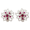 JE11047Z - Ruby & Diamond Earrings set in 18 Karat White Gold Setting