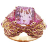 JR0327P - Kunzite & Pink Sapphire Ring Set 18 Karat Rose Gold Setting