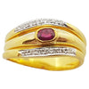 SJ2993 - Ruby with Diamond Ring Set in 18 Karat Gold Settings