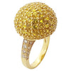JR0332P - Yellow Sapphire & Diamond Ring Set in 18 Karat Gold Setting