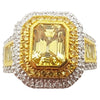 JR0303P - Yellow Sapphire & Diamond Ring Set in 18 Karat White Gold Setting