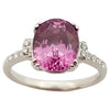 SJ2984 - Spinel with Diamond Ring Set in 18 Karat White Gold Settings