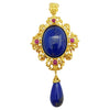 SJ6286 - Lapiz Lazuli, Blue Sapphire, Ruby, Emerald Pendant Set in 18 Karat Gold Settings