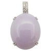 JP0289P - Lavender Jade & Diamond Pendant Set in 18 Karat White Gold Setting