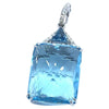 SJ2825 - Blue Topaz and Diamond Pendant Set in 18 Karat White Gold Settings