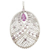 SJ2519 - Pink Sapphire and Diamond Pendant Set in 18 Karat White Gold Settings
