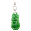JP0287P - Carved Jade with Diamond Pendant Set in 18 Karat White Gold Settings