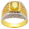SJ2525 - Yellow Sapphire and Diamond Ring Set in 18 Karat Gold Settings