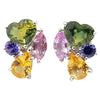 JE0287P - Rainbow Colour Sapphire Earrings Set in 18 Karat White Gold Settings