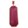 SJ2266 - Ruby with Diamond Brooch/Pendant set in 18 Karat Rose Gold Settings