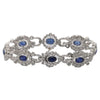 SJ6050 - Blue Sapphire with Diamond Bracelet set in 18 Karat White Gold Settings