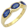 SJ2687 - Blue Sapphire with Diamond Ring Set in 18 Karat Gold Settings