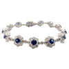 SJ2254 - Blue Sapphire with Diamond Bracelet Set in 18 Karat White Gold Settings