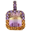 SJ6018 - Ametrine with Amethyst with Citrine Pendant Set in 18 Karat Gold Settings