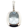 SJ2786 - Aquamarine with Diamond Pendant Set in 18 Karat White Gold Settings