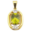 JP0163Y - Peridot & Diamond Pendant Set in 18 Karat Gold Setting