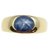 SJ2925 - Blue Star Sapphire Ring Set in 18 Karat Gold Settings