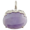SJ2945 - Lavender Jade with Diamond Pendant Set in 18 Karat White Gold Settings