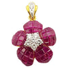 SJ2247 - Ruby with Diamond Pendant set in 18 Karat Gold Settings