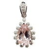 SJ2888 - Morganite with Diamond Pendant Set in 18 Karat White Gold Settings