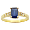 SJ2953 - Blue Sapphire with Diamond Ring Set in 18 Karat Gold Settings