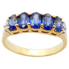 SJ3275 - Blue Sapphire with Diamond Ring Set in 18 Karat Gold Settings