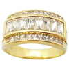 SJ3274 - White Sapphire Ring Set in 18 Karat Gold Settings