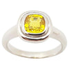 JR0810S - Yellow Sapphire Ring Set in 18 Karat White Gold Setting